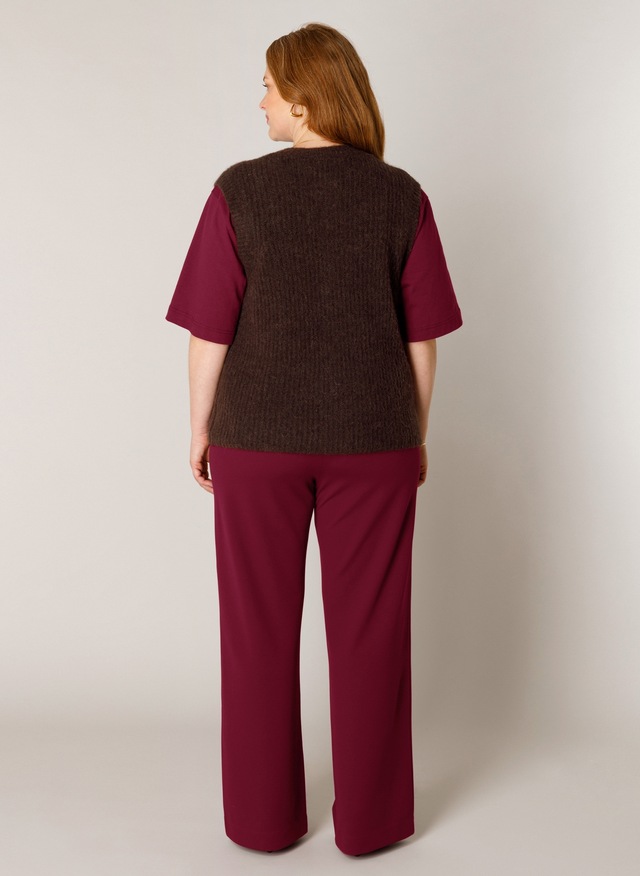 Base Level Curvy Strickweste »Nelly« Ärmellos - mit Knopfleiste / Große Größen