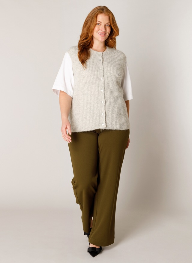 Base Level Curvy Strickweste »Nelly« Ärmellos - mit Knopfleiste / Große Größen