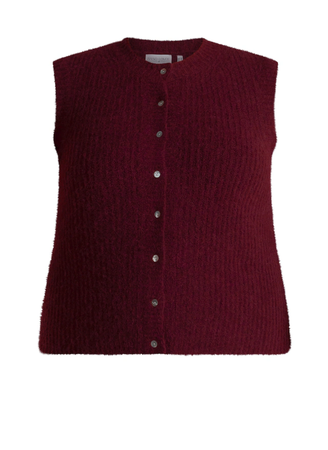 Base Level Curvy Strickweste »Nelly« Ärmellos - mit Knopfleiste / Große Größen