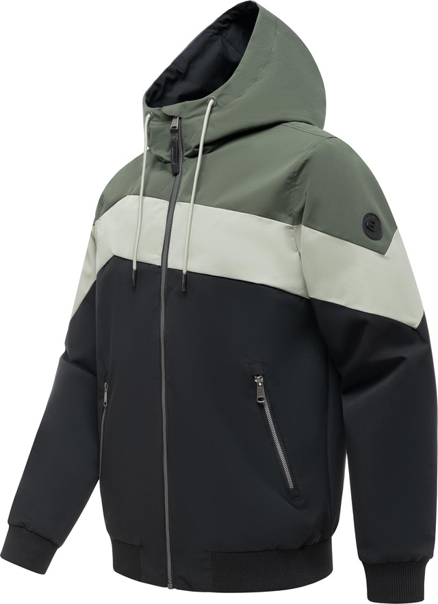 Ragwear Outdoorjacke »Stewie Block YOUMODO« mit Kapuze stylische Herren Übergangsjacke mit großer Kapuze