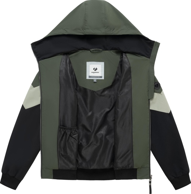Ragwear Outdoorjacke »Stewie Block YOUMODO« mit Kapuze stylische Herren Übergangsjacke mit großer Kapuze