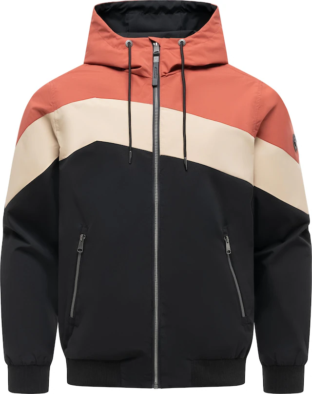 Ragwear Outdoorjacke »Stewie Block YOUMODO« mit Kapuze stylische Herren Übergangsjacke mit großer Kapuze