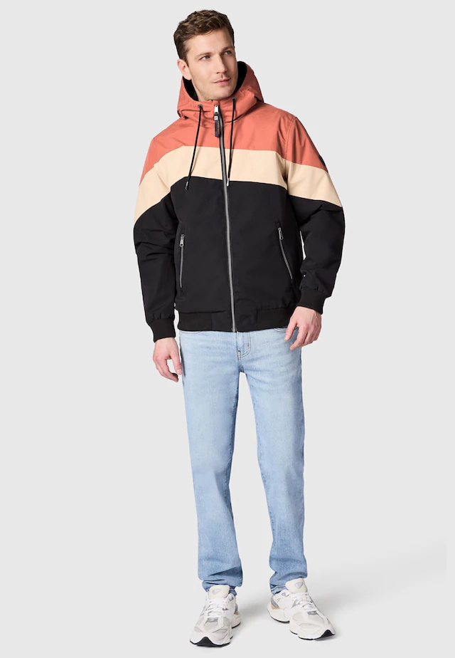 Ragwear Outdoorjacke »Stewie Block YOUMODO« mit Kapuze stylische Herren Übergangsjacke mit großer Kapuze