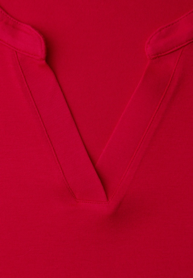 STREET ONE T-Shirt mit geschlitztem Rundhalsausschnitt