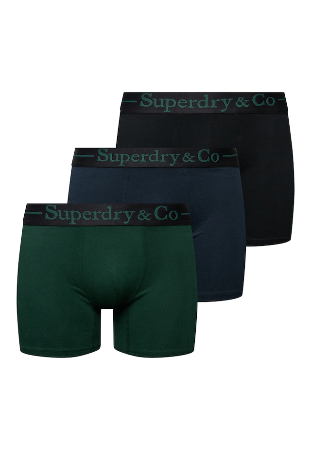 Superdry Boxershorts »SDRY & CO BOXER TRIPLE PACK« Packung, 3 Stk. Baumwollmischung, slim fit