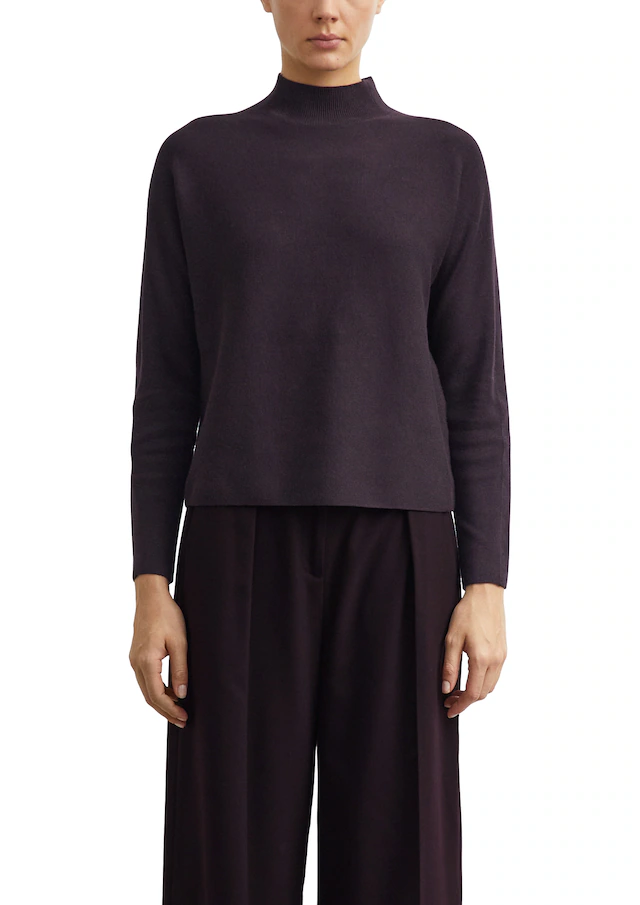 Comma Strickpullover mit Stehkragen / Viskose