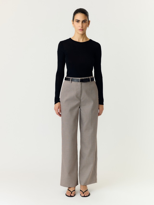 Y.A.S Anzughose »YASCHEKKA HW WIDE PANTS NOOS« Materialmix, high waist