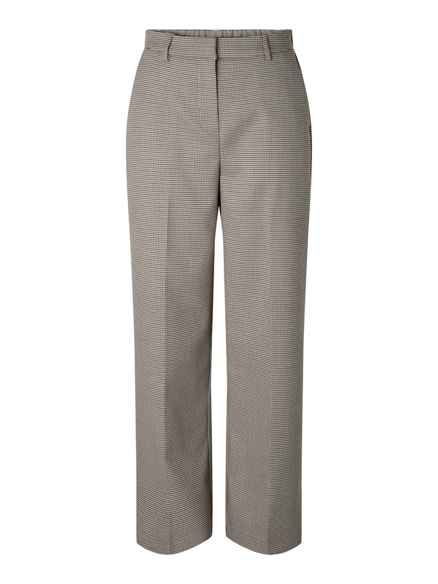 Y.A.S Anzughose »YASCHEKKA HW WIDE PANTS NOOS« Materialmix, high waist