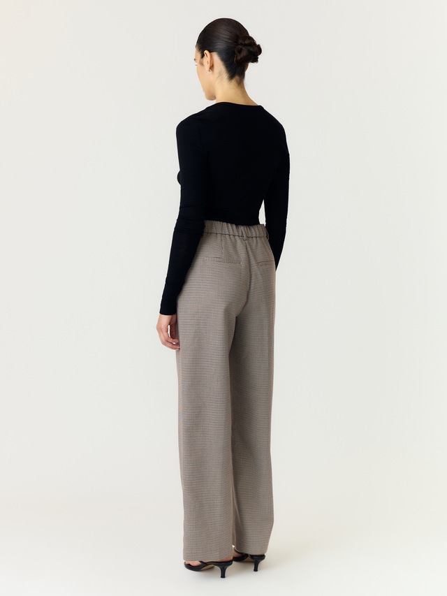 Y.A.S Anzughose »YASCHEKKA HW WIDE PANTS NOOS« Materialmix, high waist