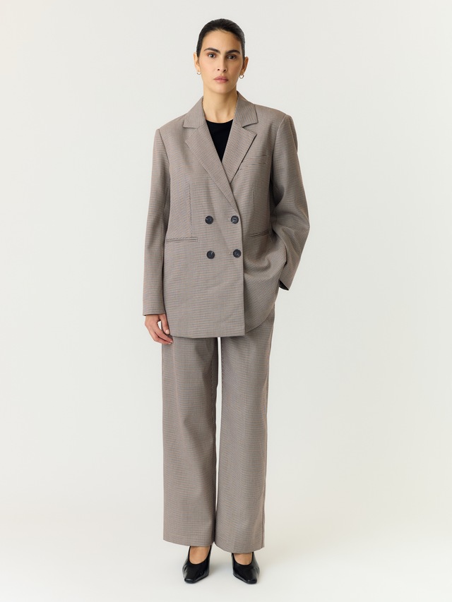 Y.A.S Anzughose »YASCHEKKA HW WIDE PANTS NOOS« Materialmix, high waist