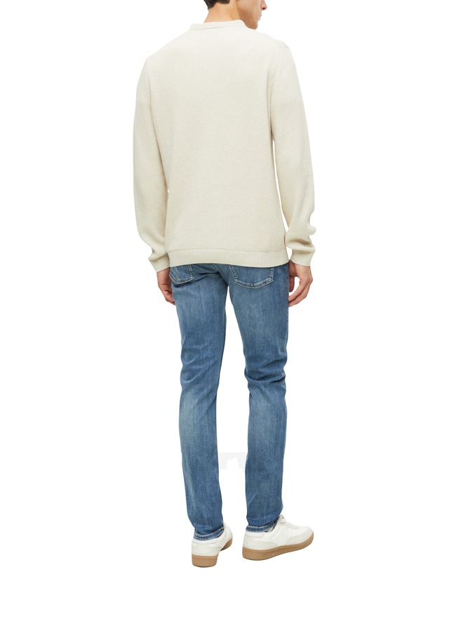 s.Oliver Strickpullover Winterpullover im Troyerlook und mit Hemdkragen
