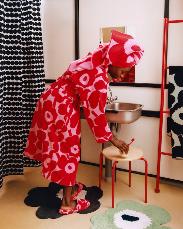 Marimekko Bademantel »UNIKKO« 1 Stk. 100% Baumwolle, angenehm weich