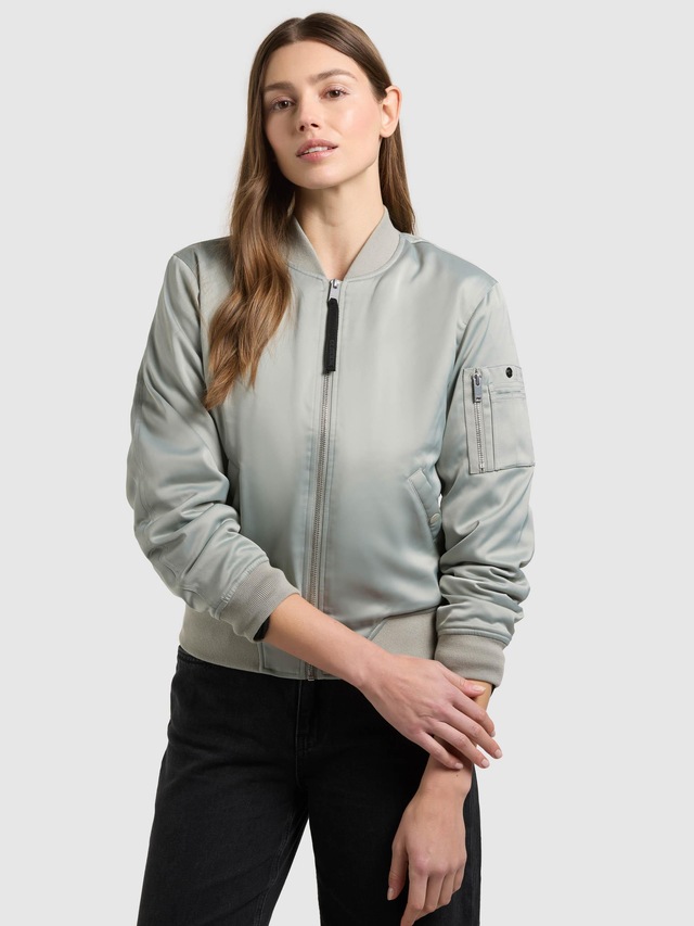 khujo Bomberjacke »Beth« ohne Kapuze Seidig glatte Blousonjacke