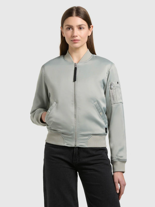 khujo Bomberjacke »Beth« ohne Kapuze Seidig glatte Blousonjacke