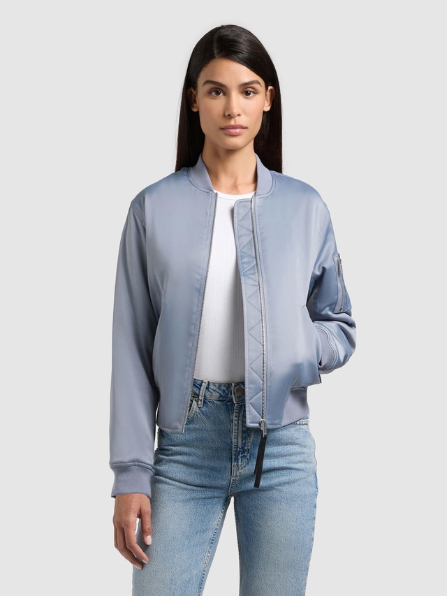 khujo Bomberjacke »Beth« ohne Kapuze Seidig glatte Blousonjacke
