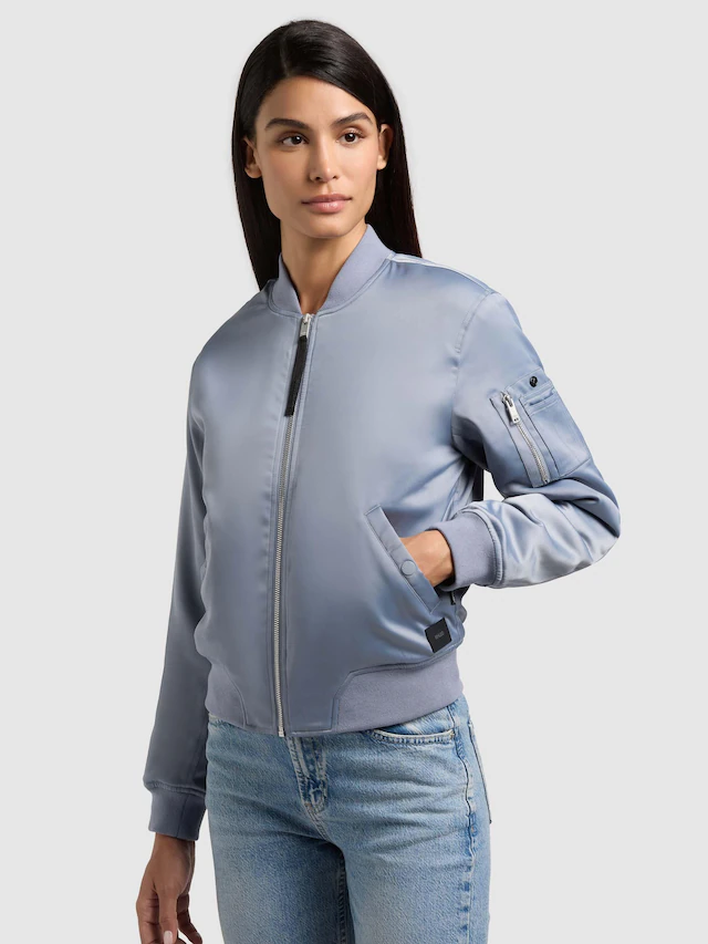 khujo Bomberjacke »Beth« ohne Kapuze Seidig glatte Blousonjacke