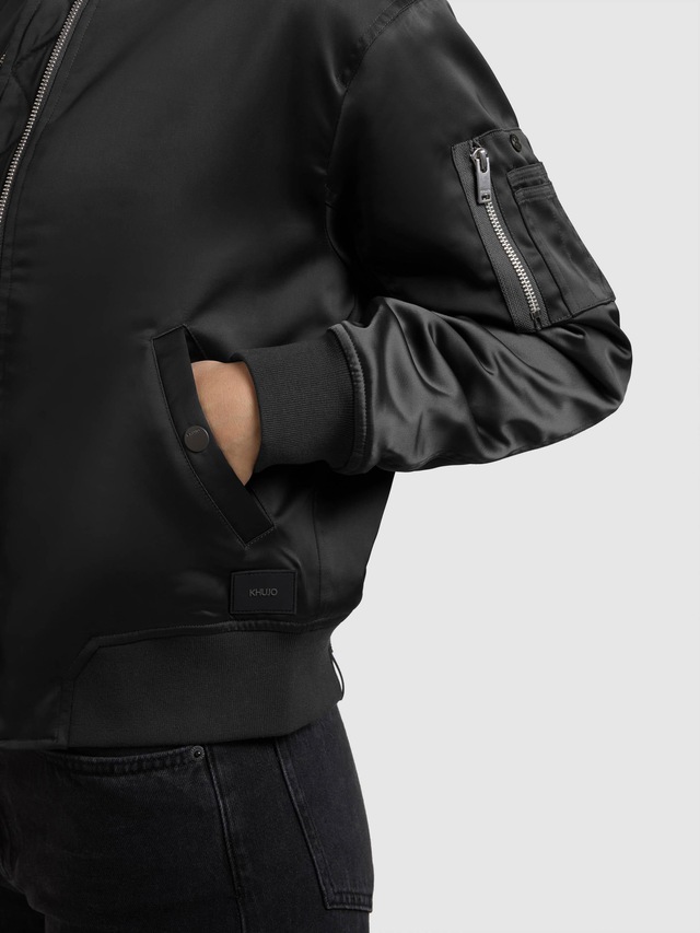 khujo Bomberjacke »Beth« ohne Kapuze Seidig glatte Blousonjacke