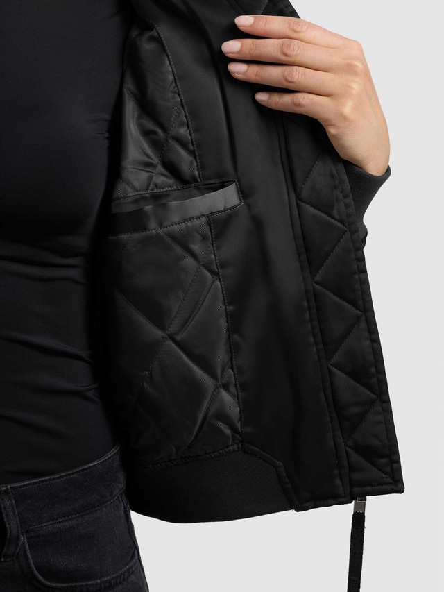 khujo Bomberjacke »Beth« ohne Kapuze Seidig glatte Blousonjacke
