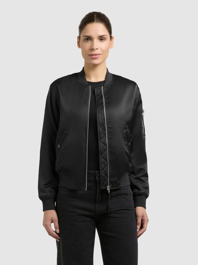 khujo Bomberjacke »Beth« ohne Kapuze Seidig glatte Blousonjacke