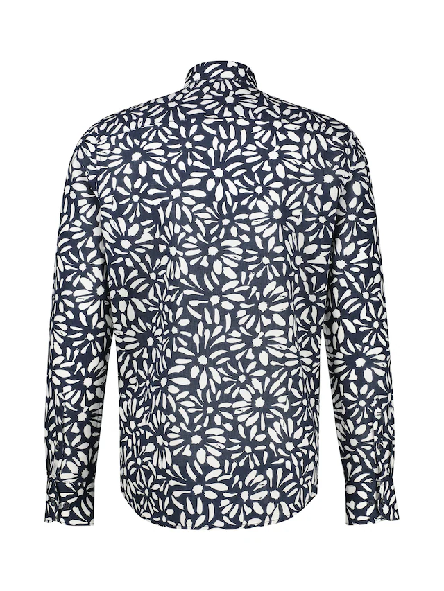 LERROS Leinenhemd »Langarmhemd mit floralem Print aus Mischgewebe« Baumwoll‑Leinen Mix, hautfreundlich, ideal für warme Tage, langarm