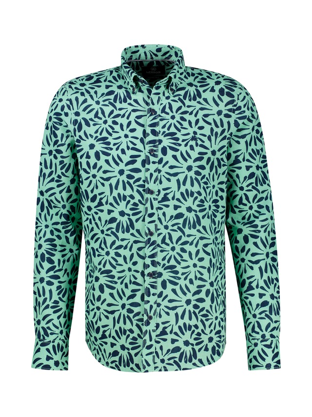 LERROS Leinenhemd »Langarmhemd mit floralem Print aus Mischgewebe« Baumwoll‑Leinen Mix, hautfreundlich, ideal für warme Tage, langarm