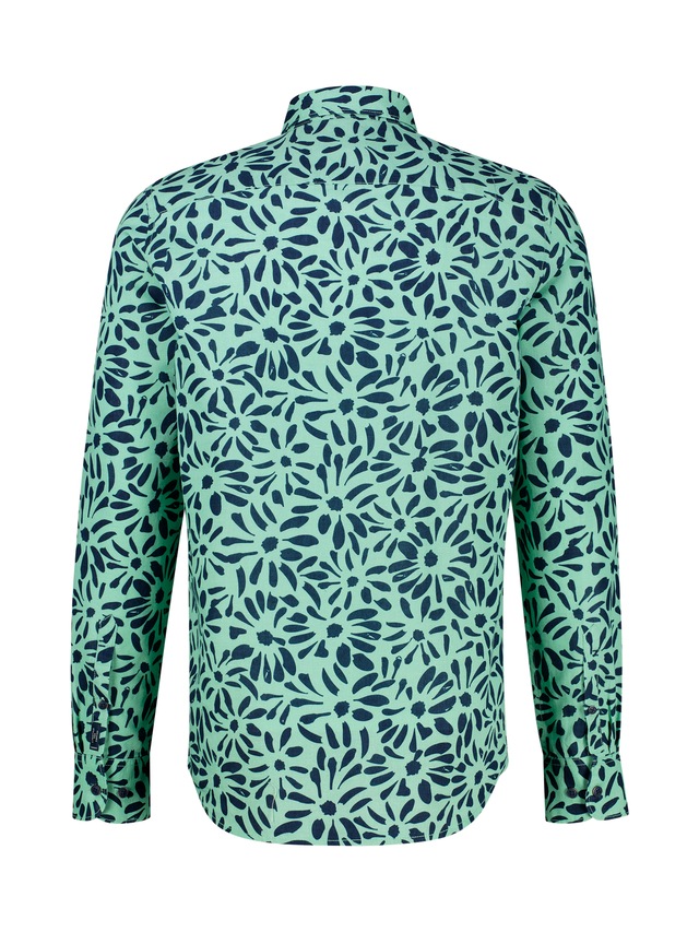 LERROS Leinenhemd »Langarmhemd mit floralem Print aus Mischgewebe« Baumwoll‑Leinen Mix, hautfreundlich, ideal für warme Tage, langarm