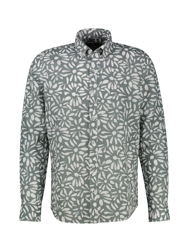 LERROS Leinenhemd »Langarmhemd mit floralem Print aus Mischgewebe« Baumwoll‑Leinen Mix, hautfreundlich, ideal für warme Tage, langarm