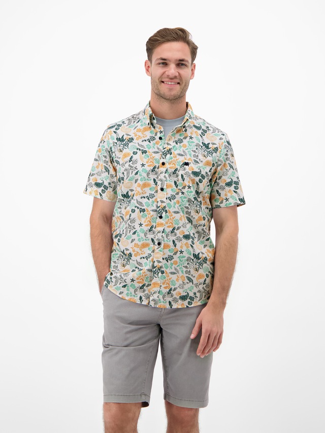 LERROS Kurzarmhemd »Kurzarmhemd mit sportivem Button-down-Kragen«