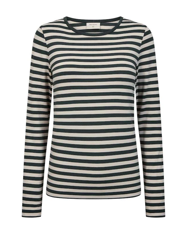 FREEQUENT Langarmshirt »FQLIANA-TEE« im Streifen-Look / Viskose-Stretch