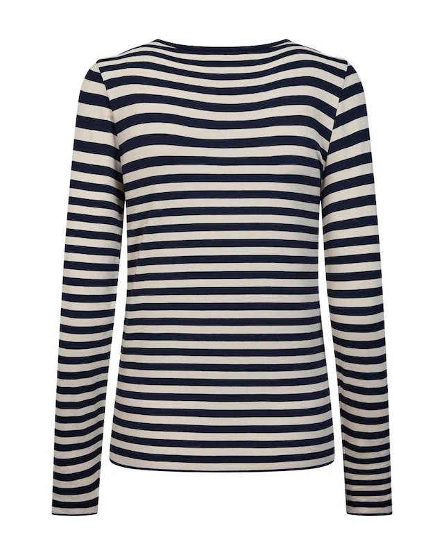 FREEQUENT Langarmshirt »FQLIANA-TEE« im Streifen-Look / Viskose-Stretch
