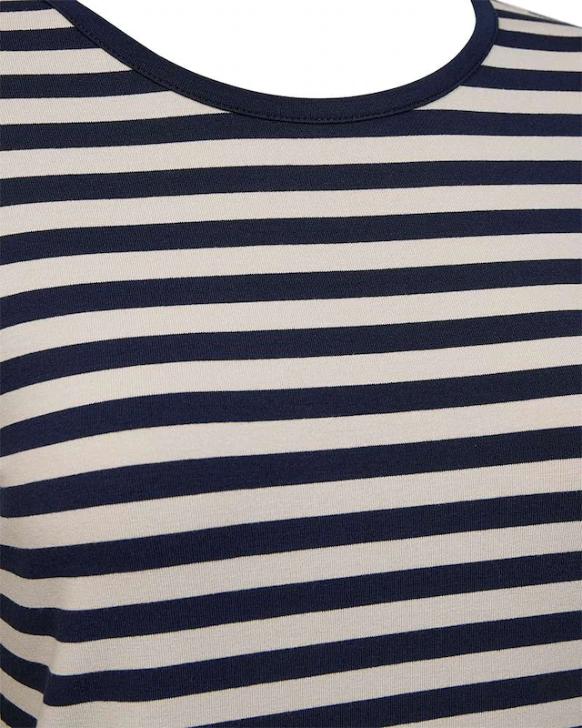 FREEQUENT Langarmshirt »FQLIANA-TEE« im Streifen-Look / Viskose-Stretch