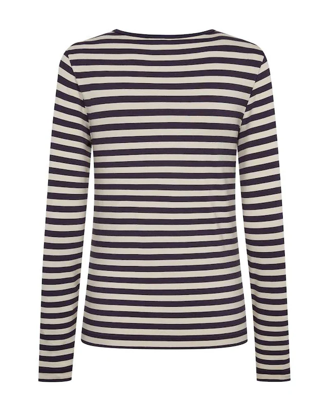 FREEQUENT Langarmshirt »FQLIANA-TEE« im Streifen-Look / Viskose-Stretch