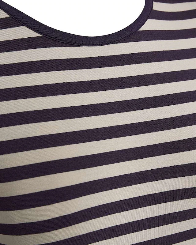 FREEQUENT Langarmshirt »FQLIANA-TEE« im Streifen-Look / Viskose-Stretch