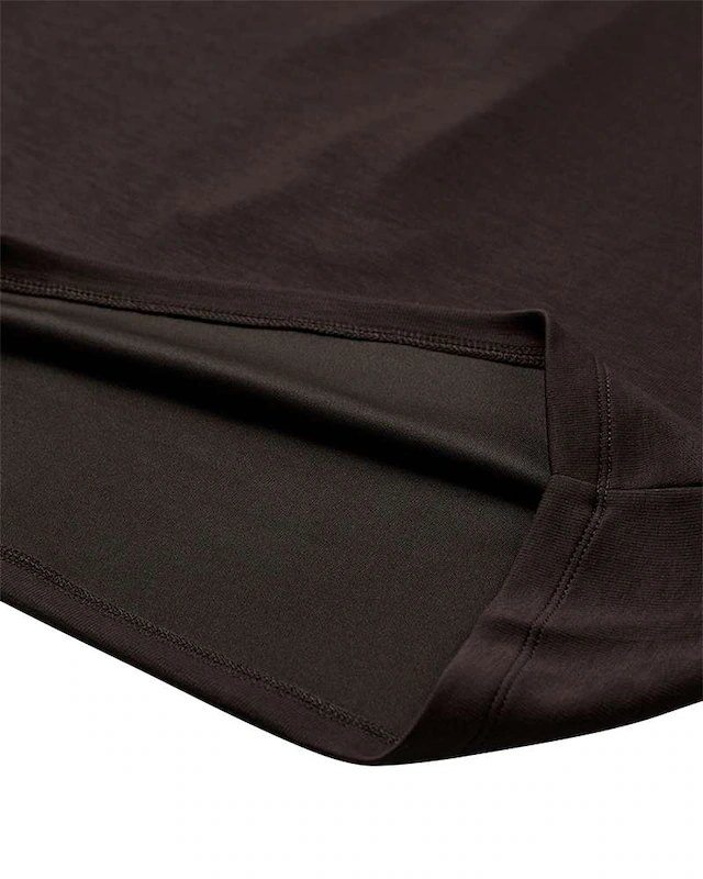 FREEQUENT Langarmshirt mit Stehkragen / Viskose-Stretch