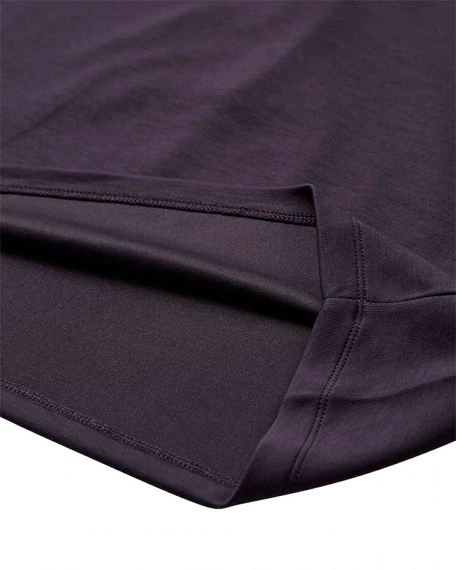 FREEQUENT Langarmshirt mit Stehkragen / Viskose-Stretch