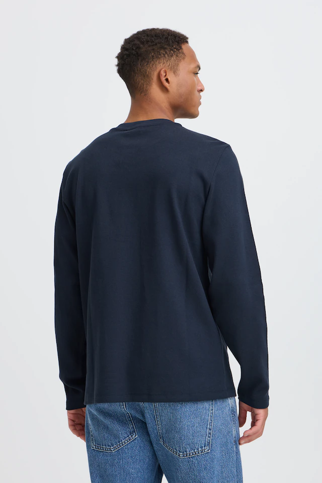 Blend Langarmshirt »BHLEWIS L/S STRUCTURE GD TEE« Baumwollmischung, regular fit