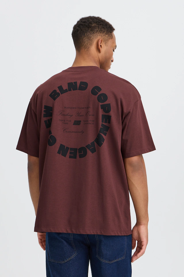 Blend Rundhalsshirt »BHLUCIUS S/S WASH PRINT TEE« Baumwolle, relaxed fit