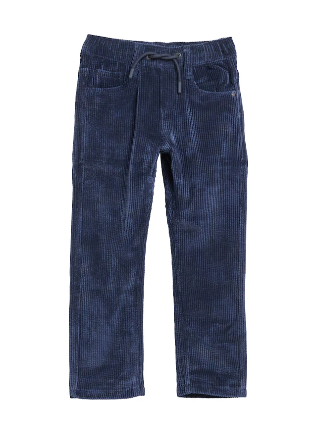 s.Oliver Junior Cordhose Elastikbund mit Kordel, Materialmix
