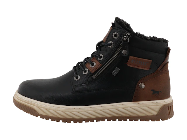 Mustang Shoes Winterboots »Stiefelette« Schnürboots, Outdoorschuh mit modischem Zierreißverschluss