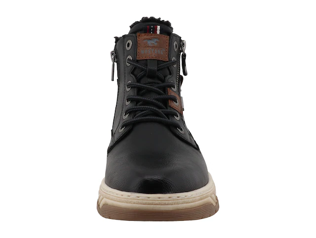 Mustang Shoes Winterboots »Stiefelette« Schnürboots, Outdoorschuh mit modischem Zierreißverschluss