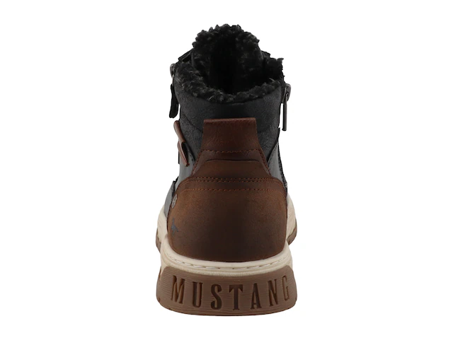 Mustang Shoes Winterboots »Stiefelette« Schnürboots, Outdoorschuh mit modischem Zierreißverschluss