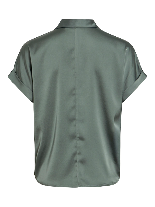 Vila Kurzarmbluse »VIENNA RAVENNA S/S TOP - NOOS« Kunstfaser, regular fit