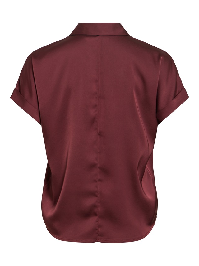 Vila Kurzarmbluse »VIENNA RAVENNA S/S TOP - NOOS« Kunstfaser, regular fit
