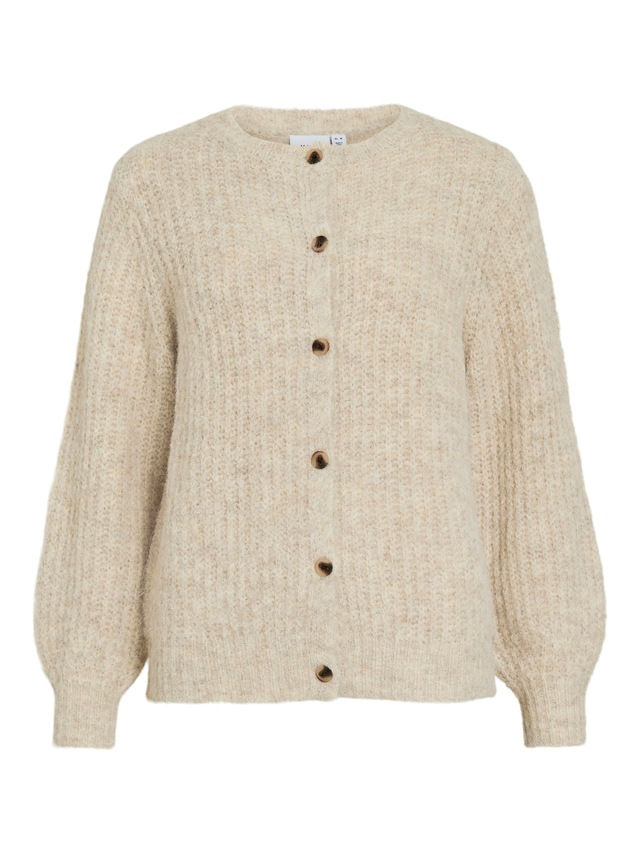 Vila Strickjacke »VILAMPE O-NECK L/S KNIT CARDIGAN-NOOS« Materialmix, regular fit
