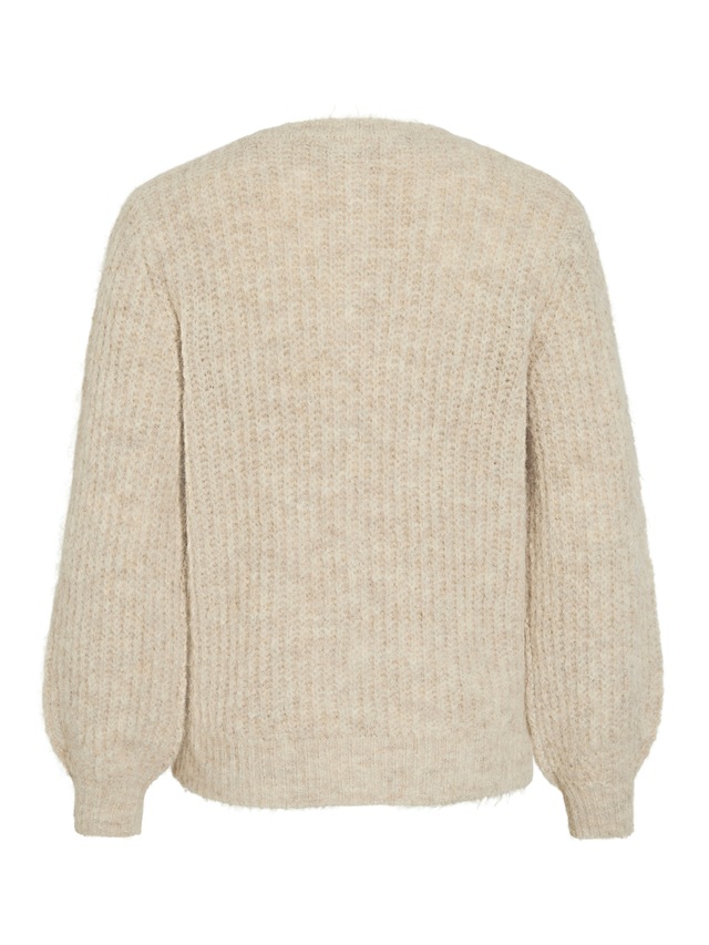 Vila Strickjacke »VILAMPE O-NECK L/S KNIT CARDIGAN-NOOS« Materialmix, regular fit