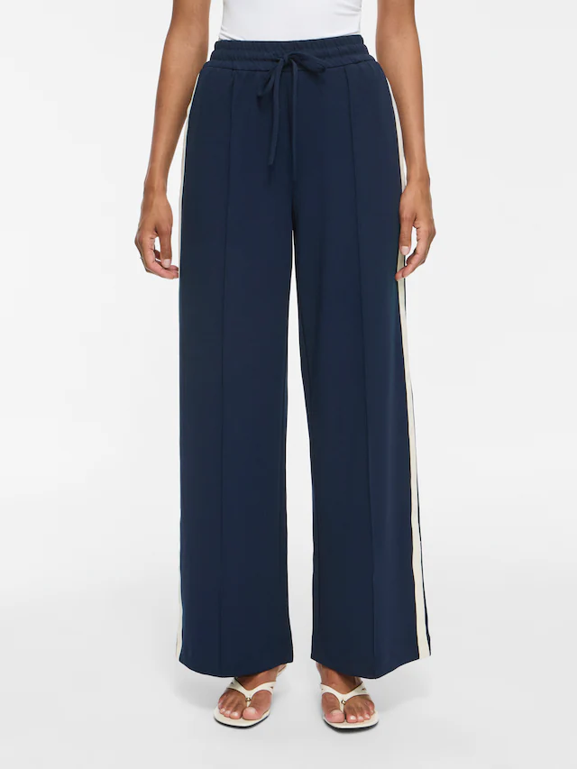 Vila Sweathose »VICLUA HW WIDE TRACK PANTS - NOOS« Materialmix, weit geschnitten