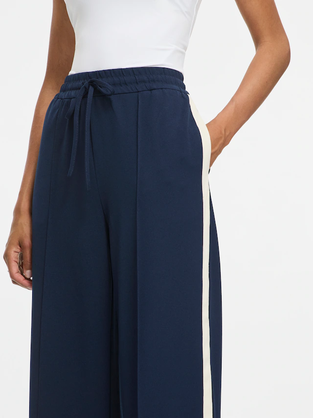 Vila Sweathose »VICLUA HW WIDE TRACK PANTS - NOOS« Materialmix, weit geschnitten