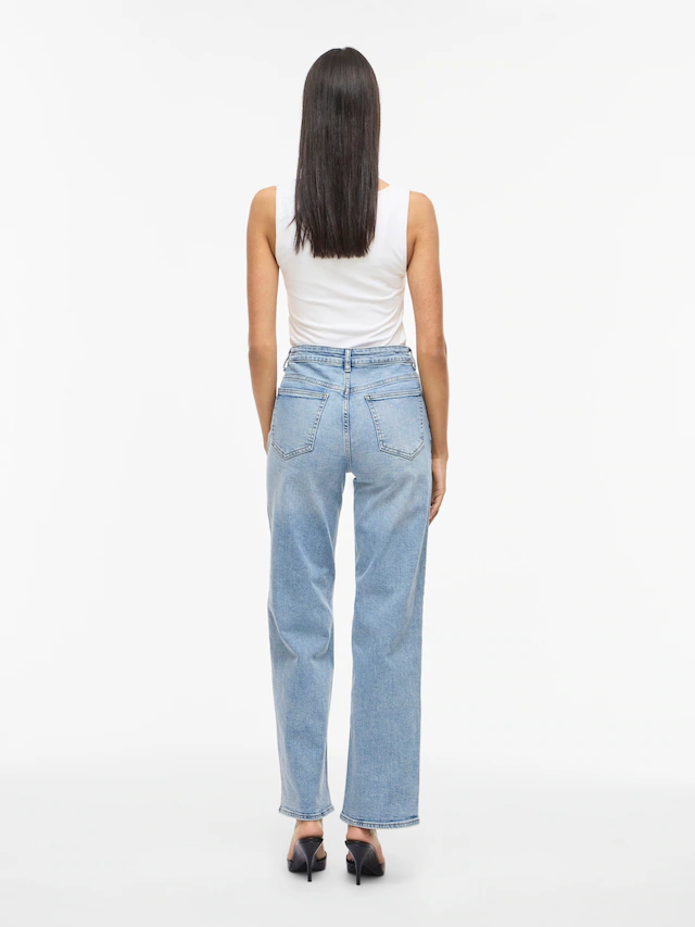 Vila Straight-Jeans »VILISA RW STRAIGHT JEANS ROS - NOOS« Baumwollmischung, regular waist, straight fit