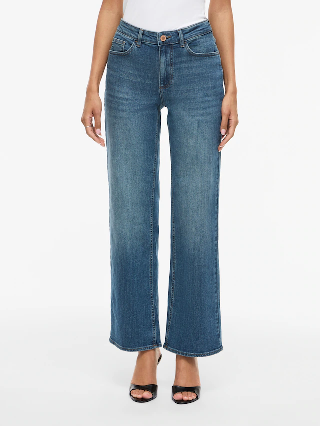 Vila Straight-Jeans »VILISA RW STRAIGHT JEANS ROS - NOOS« Baumwollmischung, regular waist, straight fit