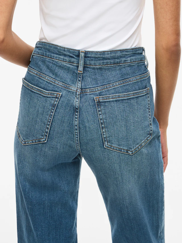 Vila Straight-Jeans »VILISA RW STRAIGHT JEANS ROS - NOOS« Baumwollmischung, regular waist, straight fit